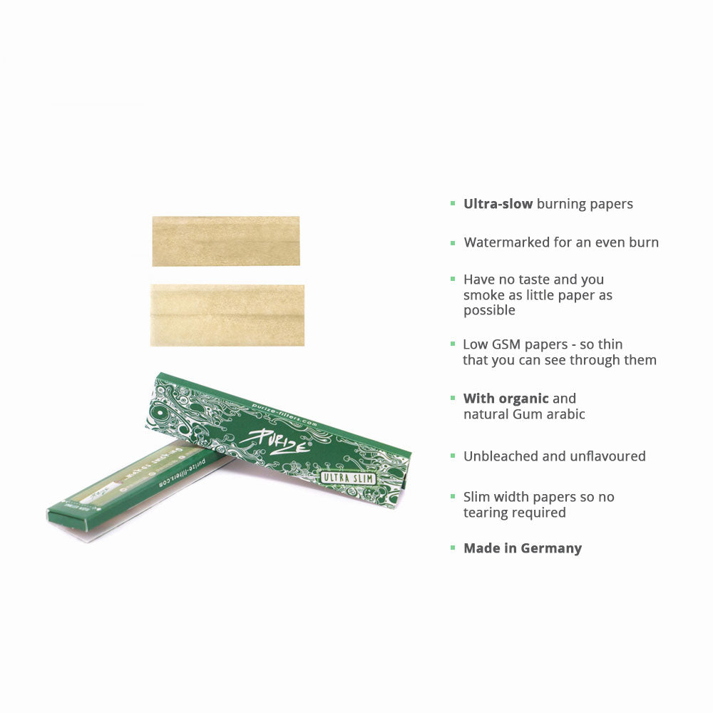Purize King Size ULTRA SLIM Rolling Paper - Eco-friendly, Ultra-Thin Design