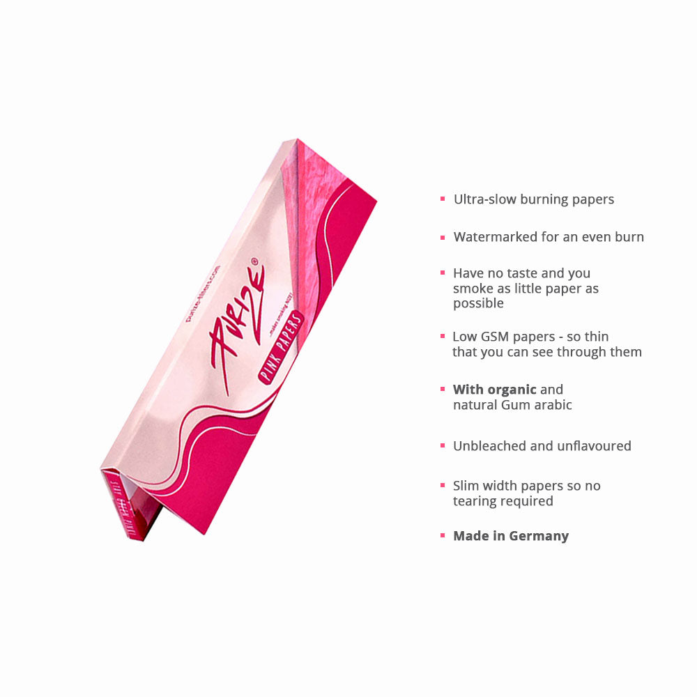Purize Pink King Size Rolling Papers – Stylish, Natural, and Slow-Burning