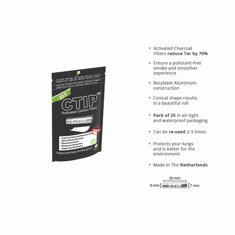 CTIP Activated carbon filters (Pack of 25)